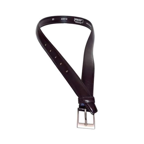 United Colors of Benetton Womens Vintage Leather Belt XS Brown Burgundy Classic main image 5